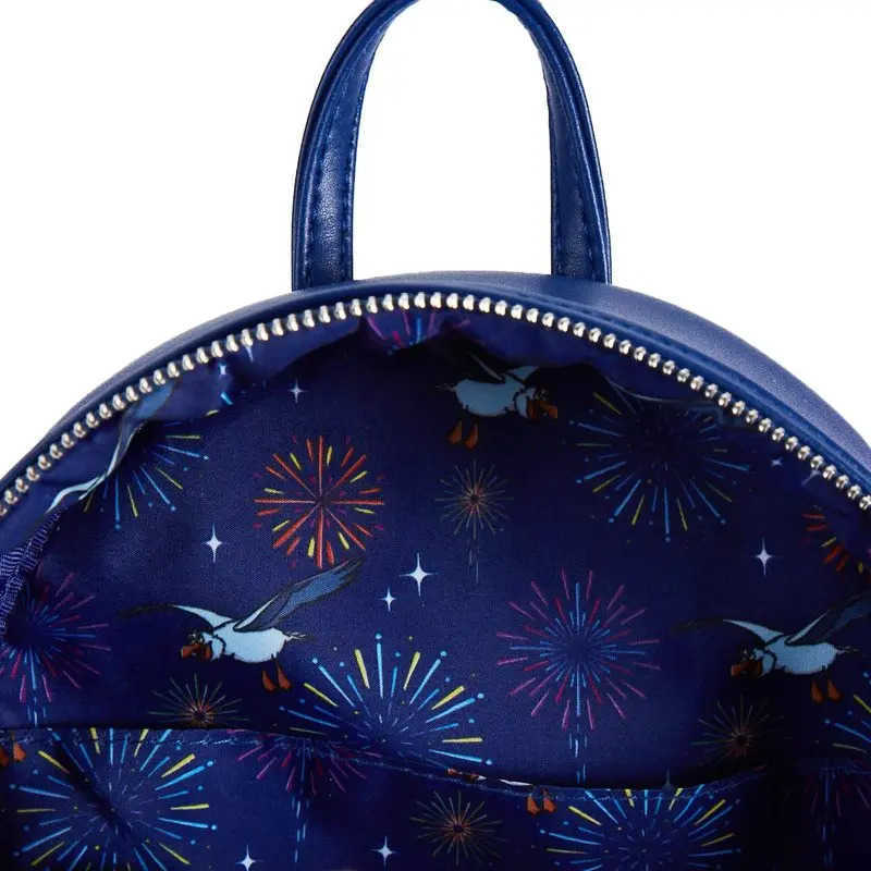 Disney Loungefly Disney Little Mermaid Ariel Fireworks Mini Backpack Deep Blue Student Backpack Cartoon Cute Backpack Girl Bag Gift X250412
