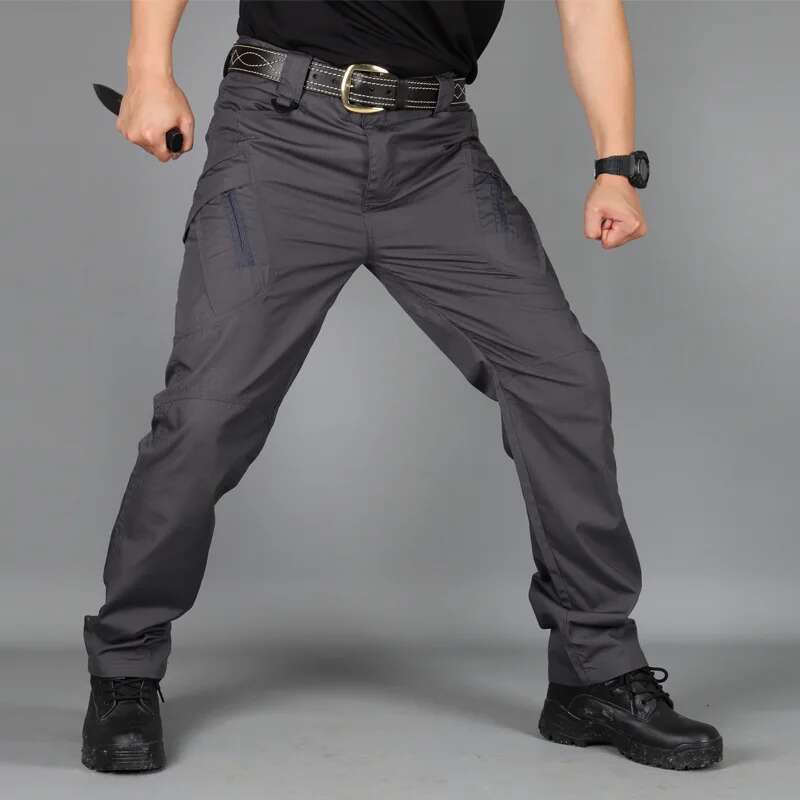 New 2025 Men's Summer Lightweight Fishing Outdoor Hiking Nylon Quick Dry Pockets Cargo Pants Casual Work Trousers