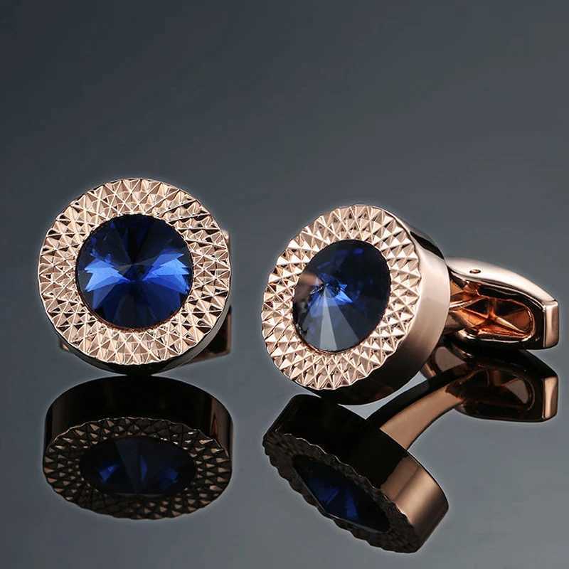 New Fashion Design Mens Shirt Cufflinks Luxury Crystal Zircon Cufflinks Accessories WholesaleT250412