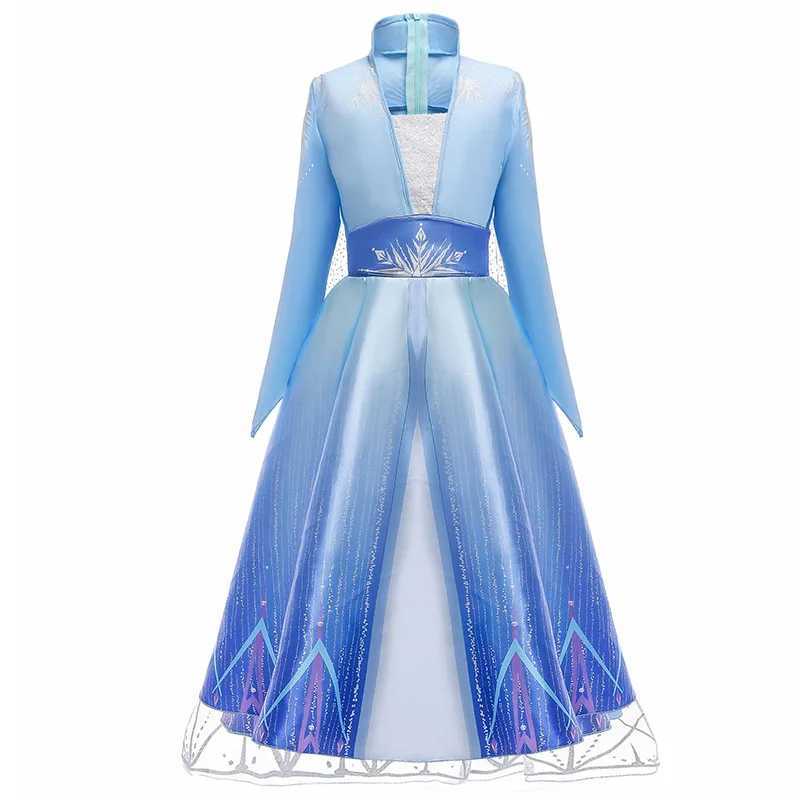 Disney Snow Queen Elsa Girl Costume Childrens Role Play Halloween Princess Childrens Costume Party Costume 2-10 YearsXJ250411