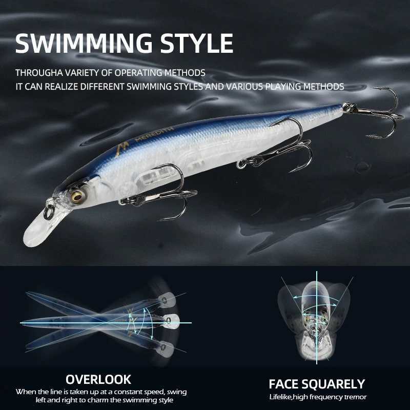MEREDITH ITO SHINER-115SP Tungsten Weight System Top Fishing Lures Minnow Wobbler Quality Fishing Tackle Hooks For Fishing Z250411