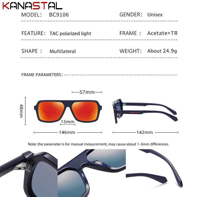 Men Cycling Sunglasses UV400 Polarized Sun Glasses Women Acetate Eyeglasses Frame Driving Beach Goggles Anti Glare Shade EyewearC250411