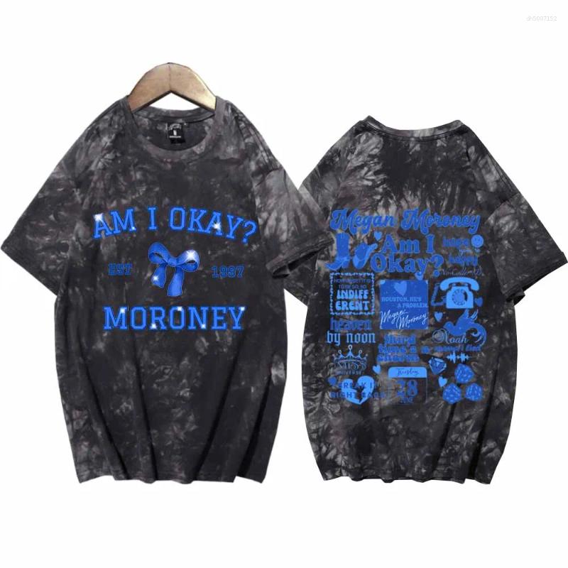 Men's T Shirts Megan Moroney Am I Okay Tour 2025 Tie Dye Unisex Round Neck Short Sleeve Tee