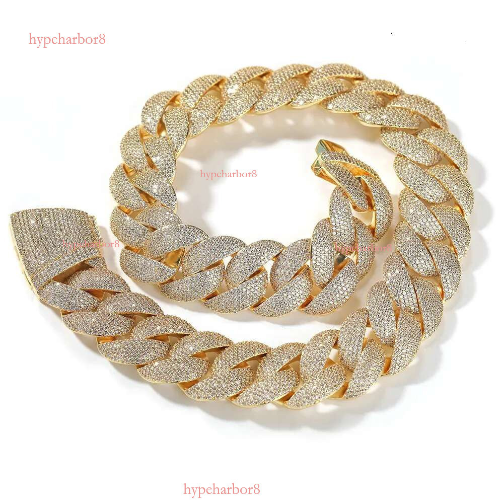 UWIN 24mm Heavy Miami Cuban k Chain Necklaces Men Iced Out CZ Stones Bg Bracelets Hip Hop Jewelry for Gift 241113