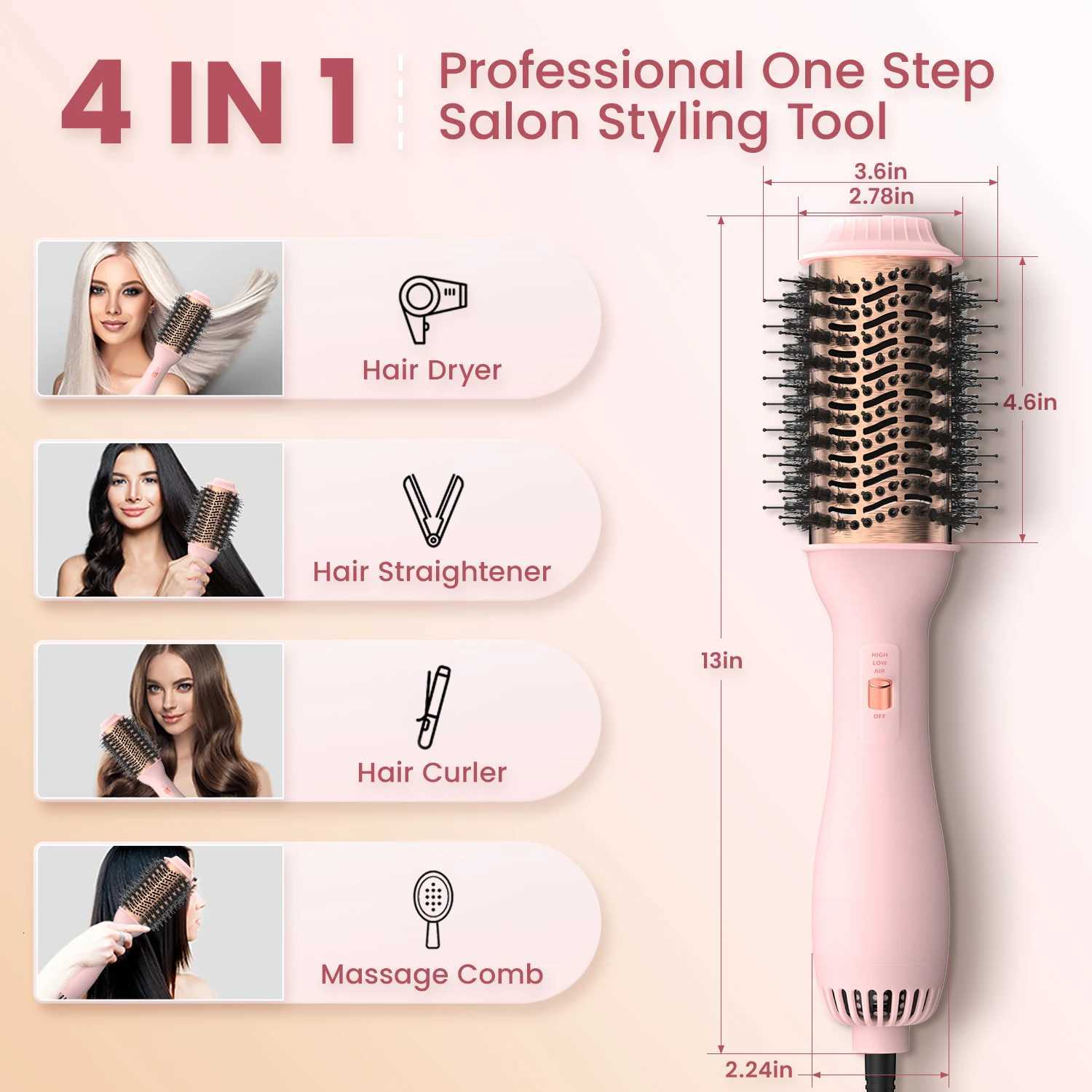 LISARPO Professional Blowout Hair Dryer B Dryer and Volumize Hot Air B for Wen Curling Irons Styler Electric Bes H251112