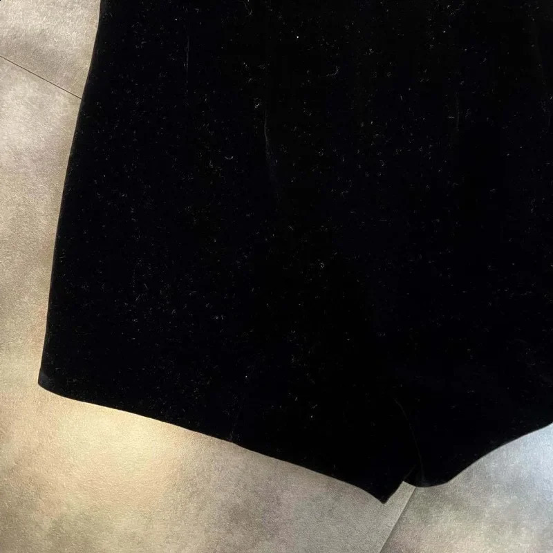 Black Skinny Shorts Women Zipper-Fly High Waist Trouser Girls European Y2k Temper Fashion Autumn Ladies Sexy Vintage 250409
