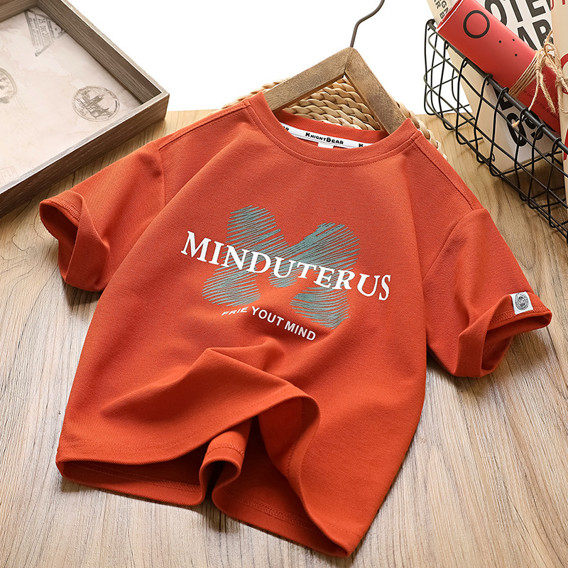 Ddmyshoesvip Children S Clothes Short Sleeved T Shirts Boys Summer Tops Middle Aged Half Sleeves Loose Children S Clothing Trend