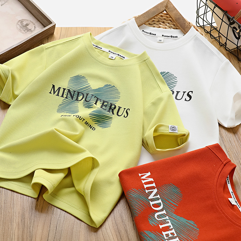 Ddmyshoesvip Children S Clothes Short Sleeved T Shirts Boys Summer Tops Middle Aged Half Sleeves Loose Children S Clothing Trend