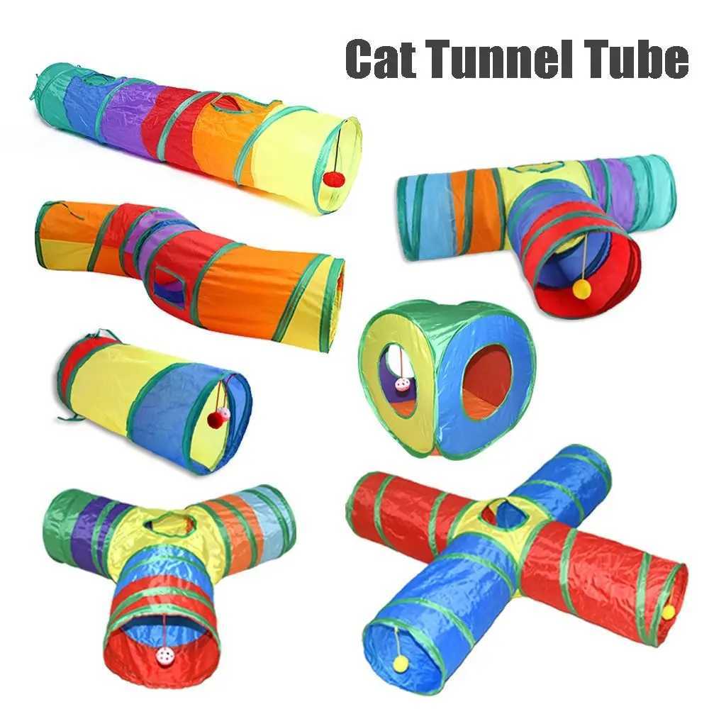 Pet Supplies Cat Play Tunnel Foldable Hamster House Tunnel Pet Gebier Mouse Small Animal Y250412