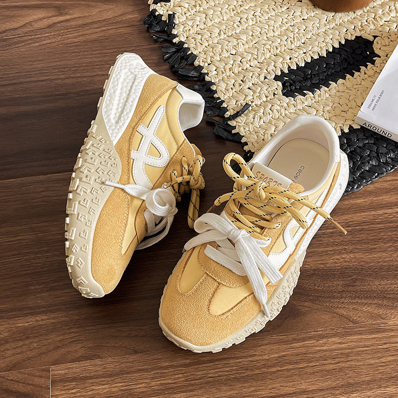 2025 Spring Collection Chunky German Military Sneakers - Genuine Leather Unisex-Design Women's Athletic Shoes