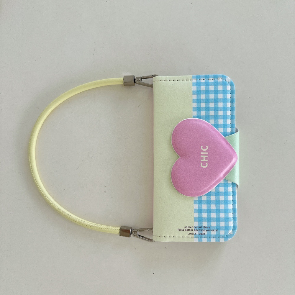 Flip Cover Heart Polka Dot Phone Case Compatible with iPhone 17/16 Pro Personalized Shockproof iPhone 15/14 Pro Max