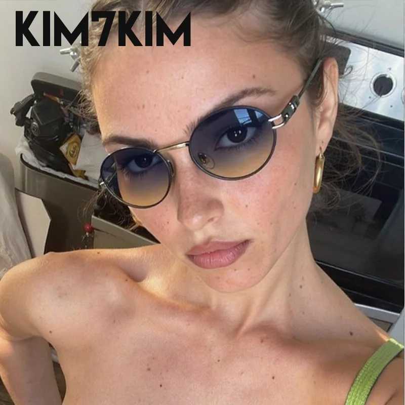Small Frame Oval Sunglasses Women 2025 Luxury Brand Y2K Punk Metal Sun Glasses For Ladies Vintage Shades Trendy Eyewear UV400C250411