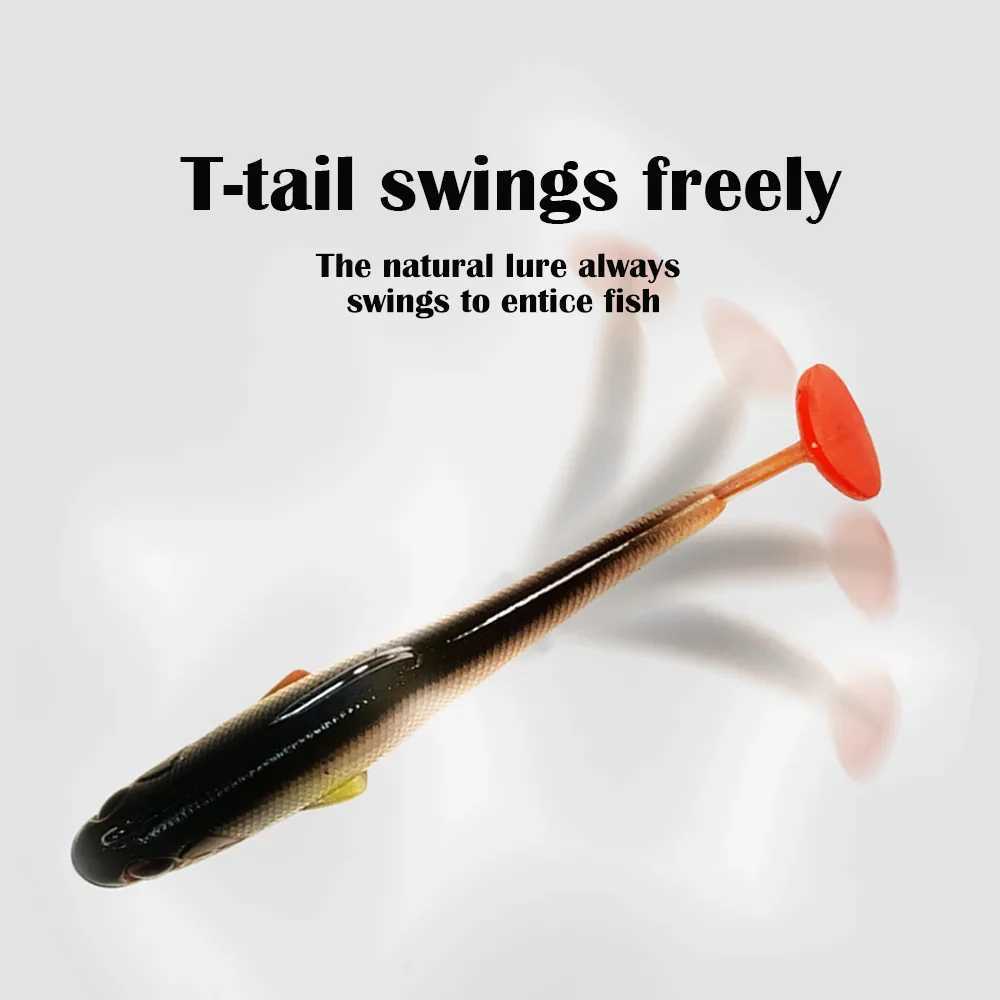 THORFORCE Soft T-Tail Fishing Lure Artificial Bait Wobbler Walleye Perch Bass Pike Paddle Tail Swimbait Z250411