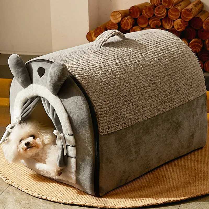 Pet dog bed comfortable cat mat detachable and washable pet cat and dog house nest warm winter deep sleep tent suitable for small medium and large pet