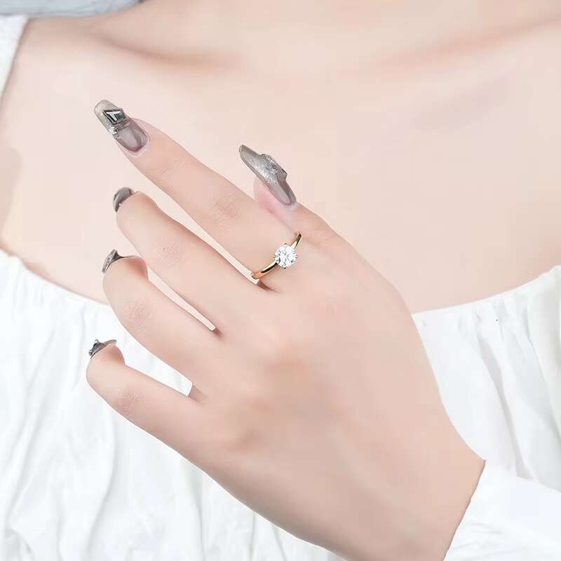 Moissanite 18k Gold Plated Diamond Wedding 925 Sterling Silver Jewelry Women Two Piece Set Rings