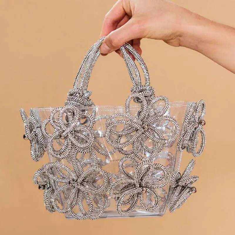 High End Tocratic Brand Inlaid French Portable Women's Dia Wer Vegetable Basket Bag Bucket Handbag