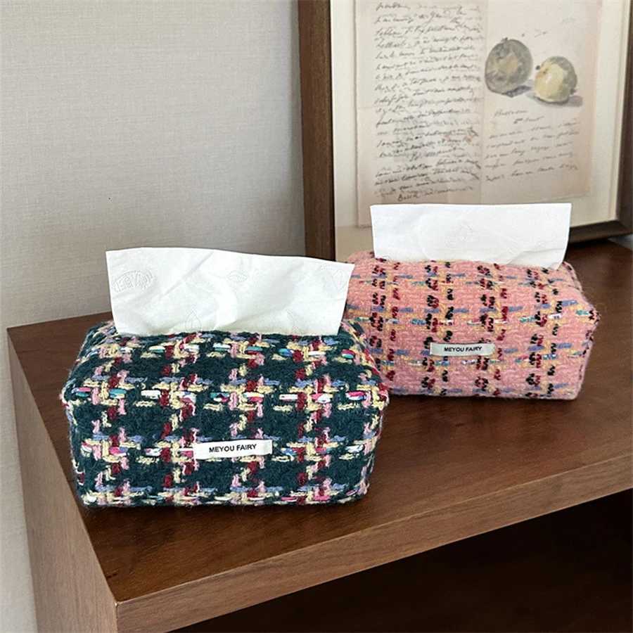 Nordic Tissue Box Cloth Art Simple Living Ro Paper Holder Desktop Napkin Box He Use Y251112