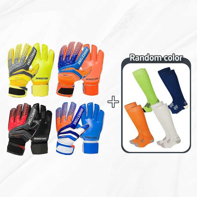 Shinestone Childrens Adult Size Football Goalkeeper Gloves Professional Thick Latex Football Goalkeeper Gloves Finger ProtectionXJ250412