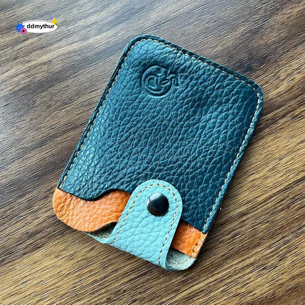 Slim Mens Holder Wallet Credit Bank Cardholder Cow Leather Bus Card Case ddmythur