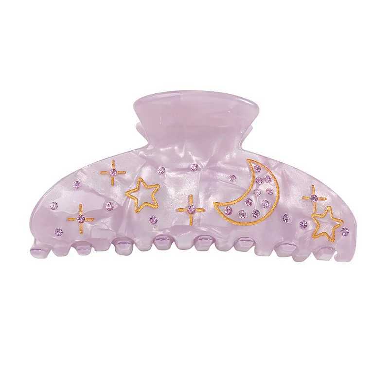 1 piece of dreamy pentagonal velvet with large diamond border hair clip with fine sparkling star acrylic bed clip womens jewelry clip Y2504012