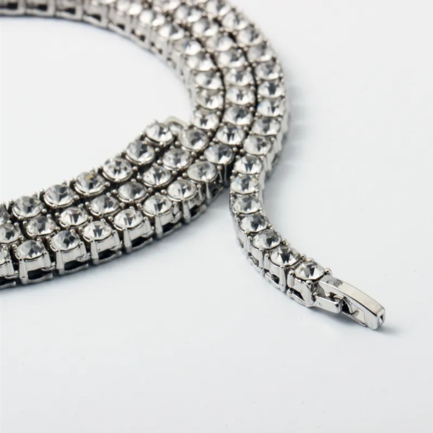 Personalize Your Look with 3mm Siert Moissanite Chains in Shiny Silver-Gold Finish for Women