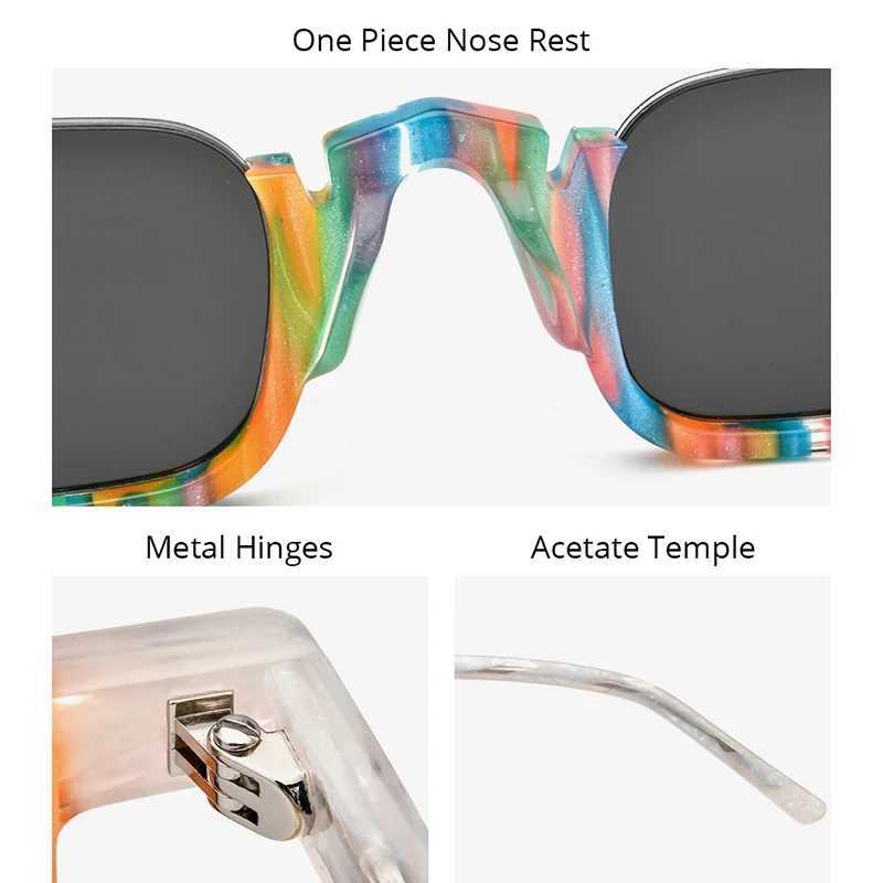 HEPIDEM Acetate Polarized Sunglasses Men Trendy Famous Brand Designer Transparent Retro Vintage Square Sun Glasses gm y2k 9352C250411