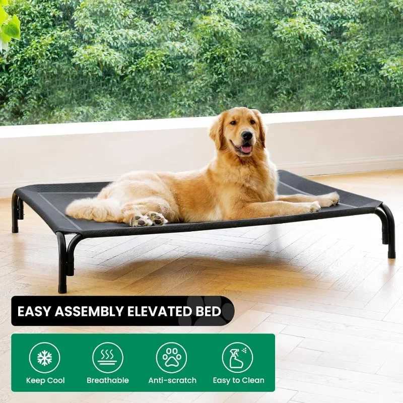 Elevated dog bed for oversized dogs outdoor dog bed installation without tools frame washable and cooled X250412