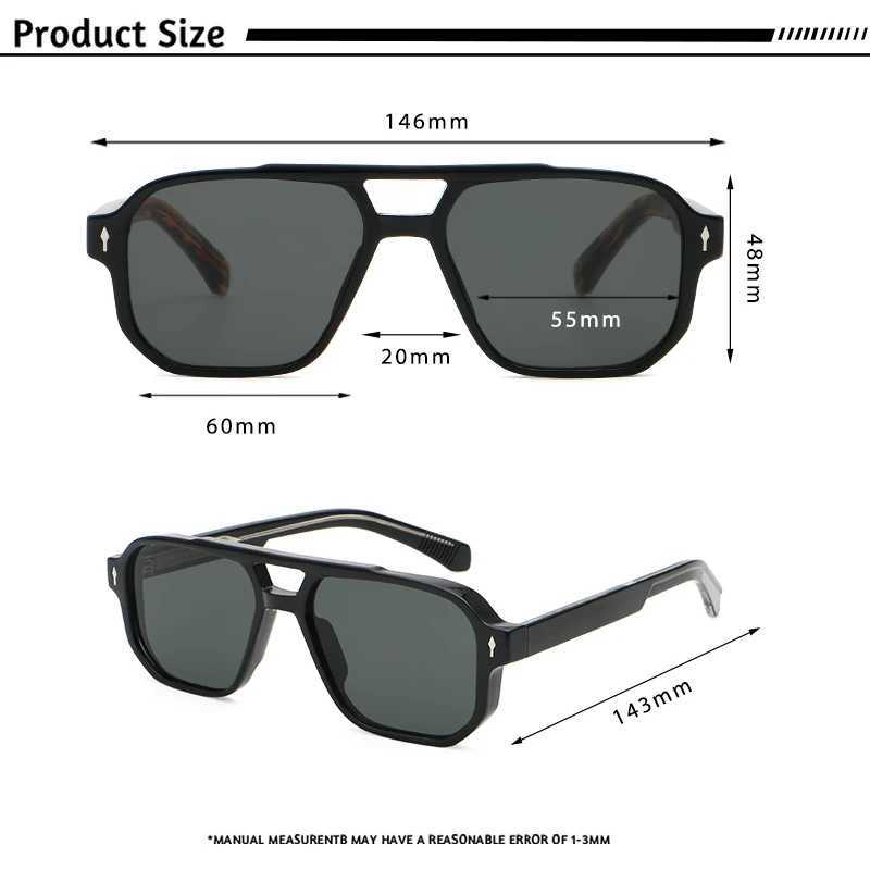 CATERSIDE Vintage Punk Sunglasses Men Flat Top Double Bridges High Quality Sun Glasses Women Travel Party Festival Eyeglasses Z250411