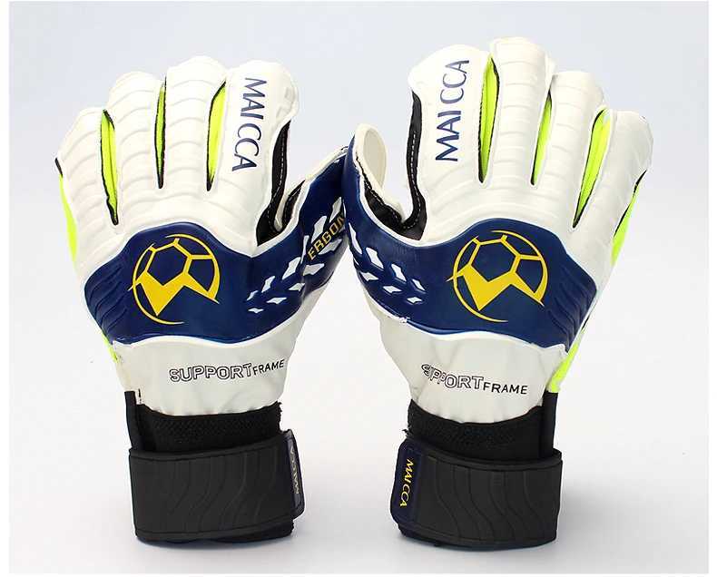 Adult football goalkeeper gloves mens professional anti slip finger protection thick football latex training goalkeeper sports glovesXJ250412