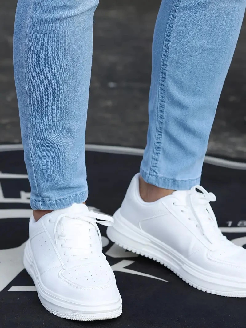 Man Pants Retro Washing Zipper Stretch Jeans Casual Slim Fit Trousers Male Plus Size Pencil Pants Denim Skinny Jeans for Men 251112