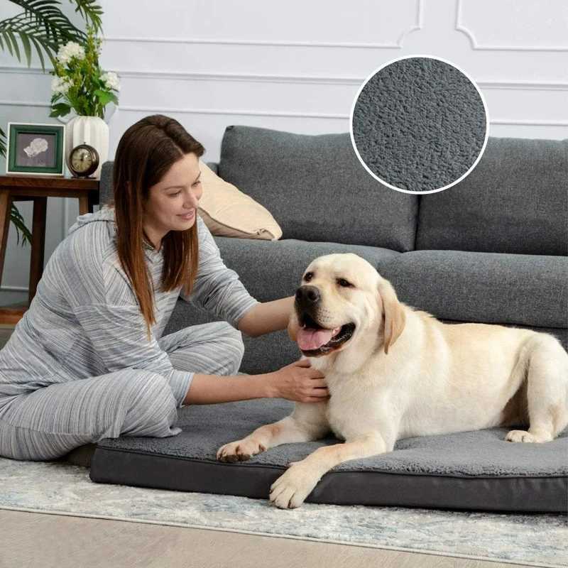Dog bed kennel pad memory foam warm and soft pet bed with removable and washable cover dog pad puppy accessories pet supplies X250412