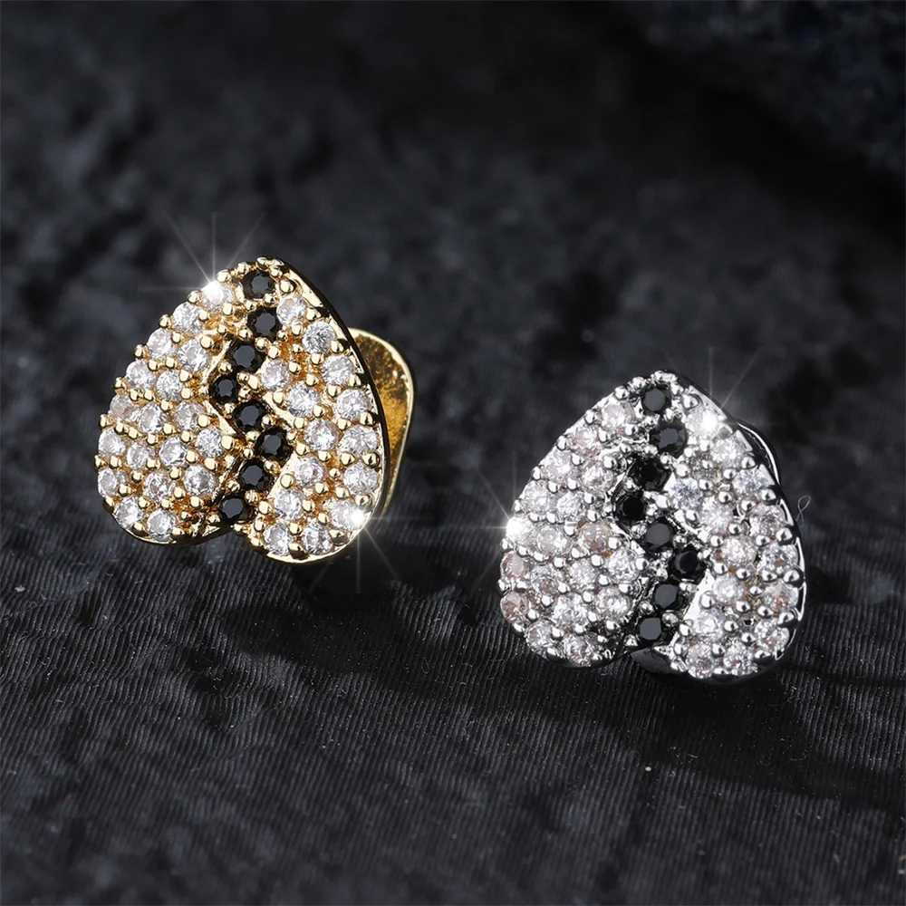 1 piece of single heart broken pattern ice out teeth Grilz detachable teeth grill teeth punk teeth cap W250412