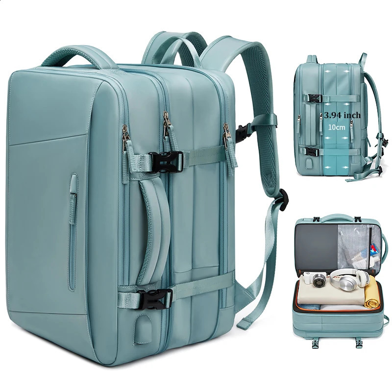 Travel Backpack For Men Expanded 39L hiking Business Laptop Backpack For Women USB charging 17 inch waterproof school Backpack250403