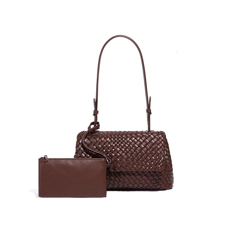 Hand Woven Bag Women's Fashion PU Leather Underarm bag Designer Single Shoulder Crossbody Handbag