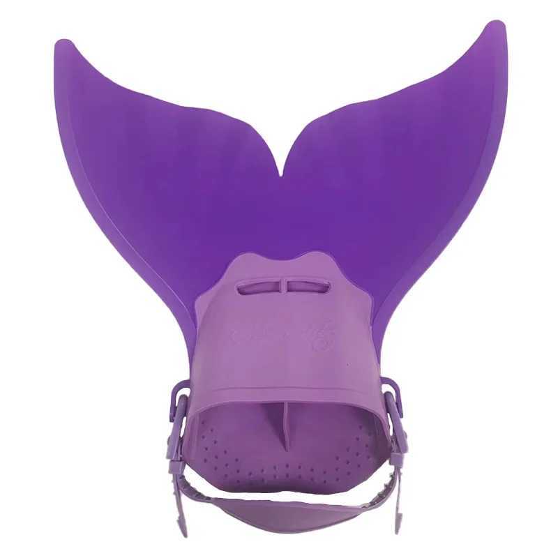 Childrens swimming fins childrens mermaid flip diving feet single fin whale tail silicone flip swimming equipment accessoriesY250412