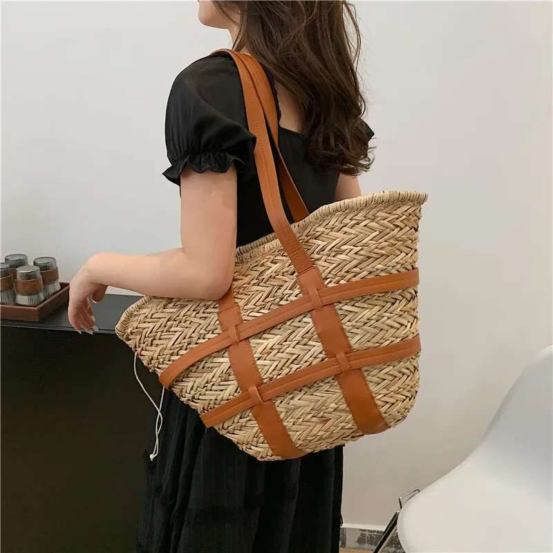 Summer Bohemian Beach Shoulder Designer Handbag bags handbags women Women Large Capacity Travel Raffia Ratten Handmade Bag
