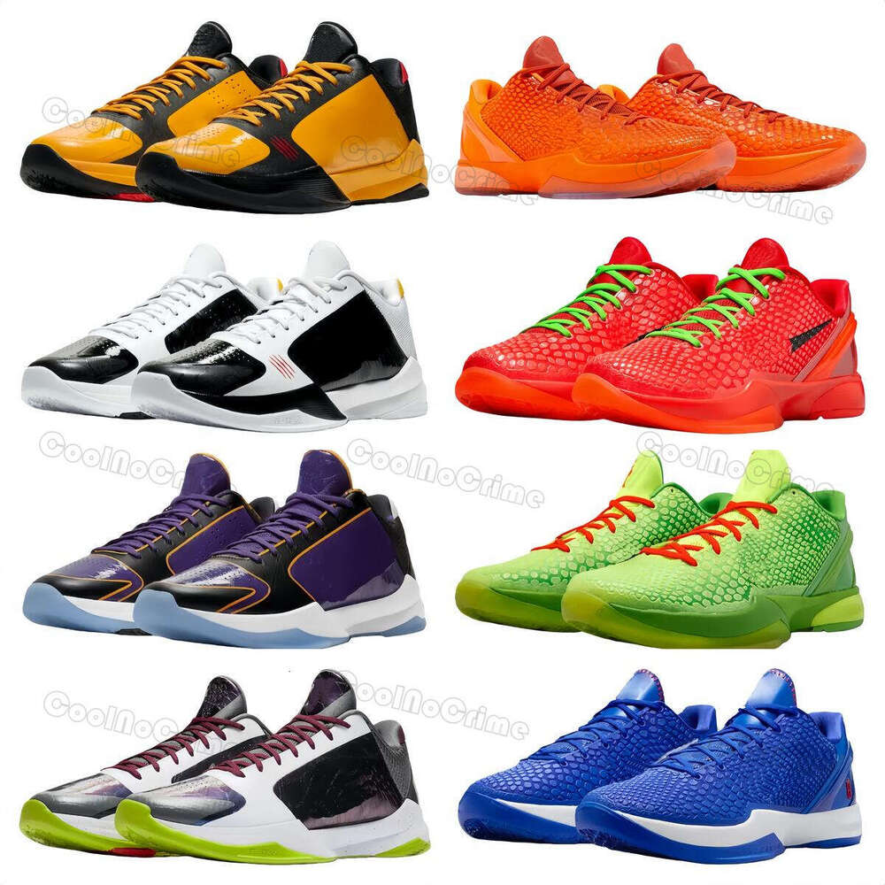 Mamba 5 Men US13 US 14 Black Mamba 6 Total Orange Oversized size basketball shoes for sale Metallic Silver Grade school men women sneakers Best quality SIZE36-48