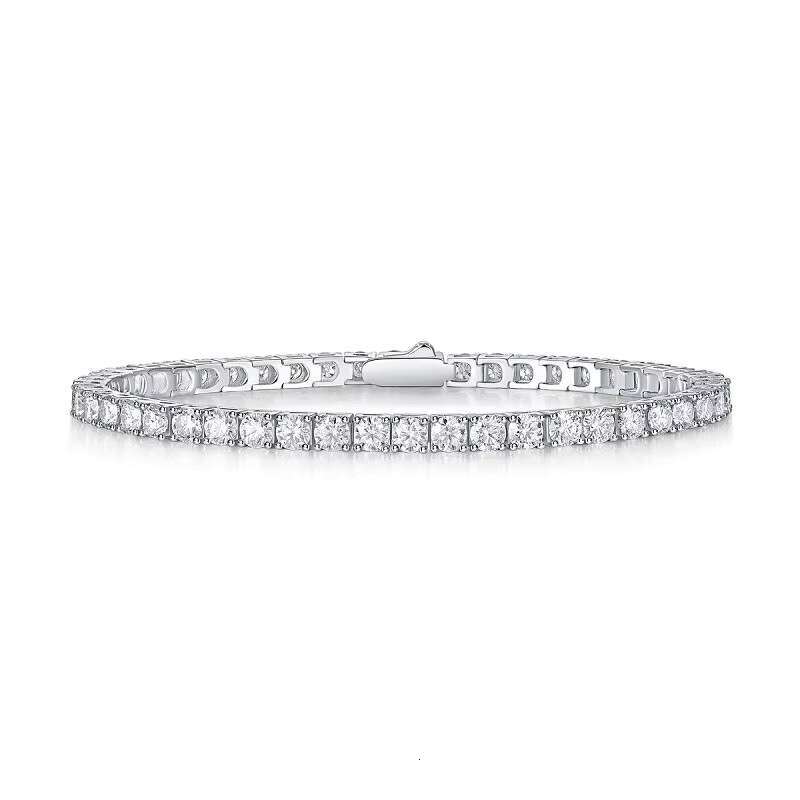 925 Sterling Silver Moissanite Tennis Bracelet for Men Women Hiphop Rock Bracelet Personalized Bracelets