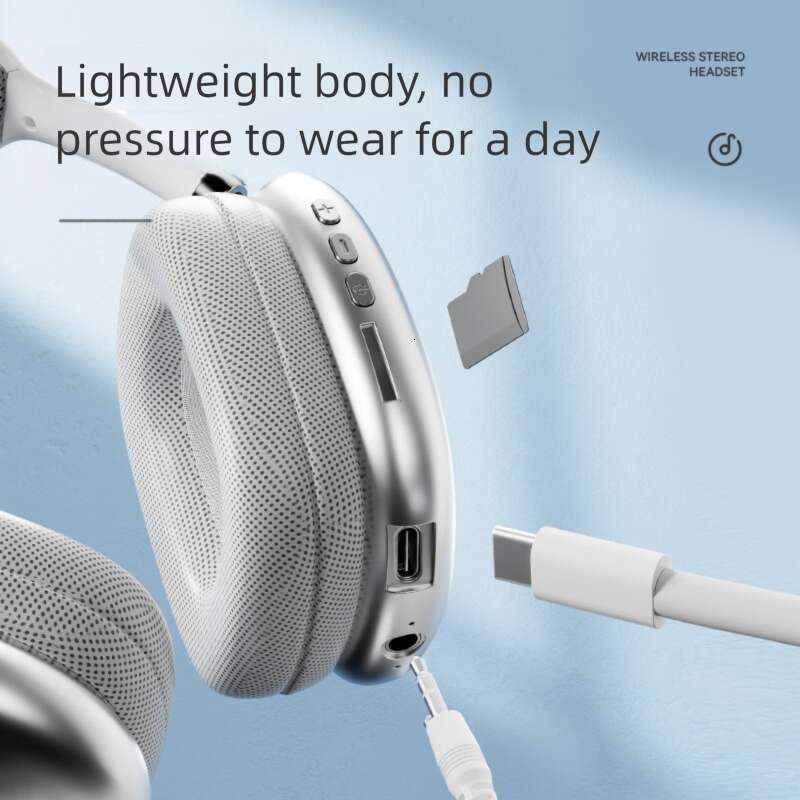 Famous Brand Compatible P Pro Max Over Ear Headphones With Mic Heavy Bass Wireless Bluetooth Earphones