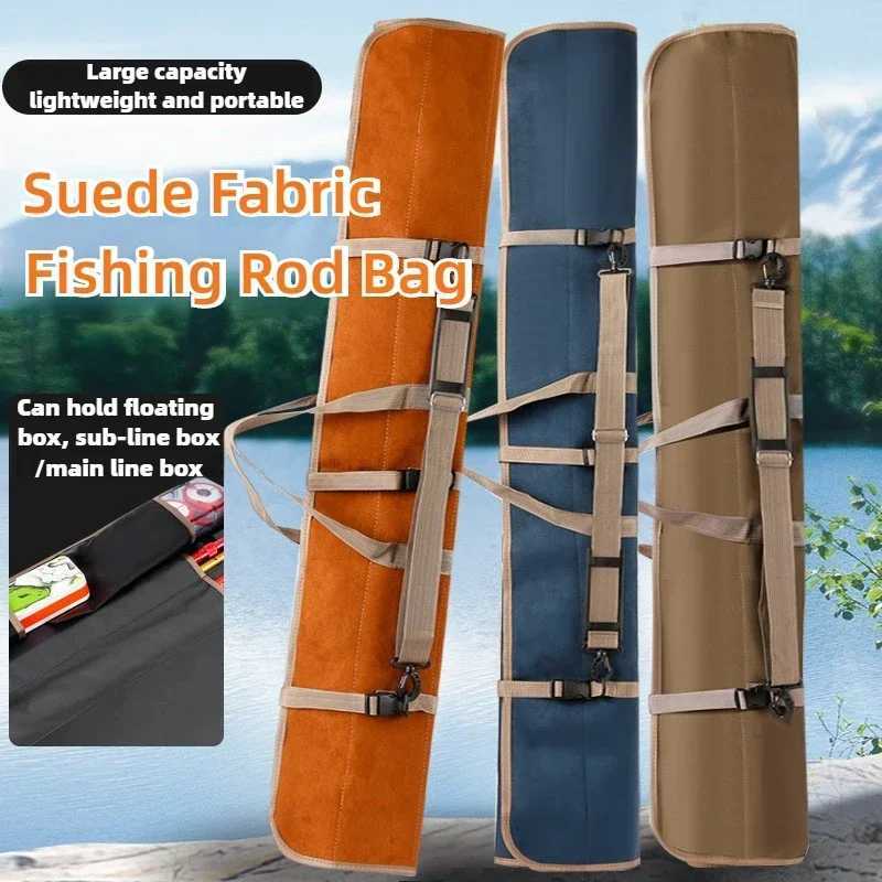 120cm 130cm 150cm Canvas Fishing Bag Waterproof Fishing Rod Umbrella Tackle Gear Storage Case Portable Roll Up Shoulder Bags Z250411