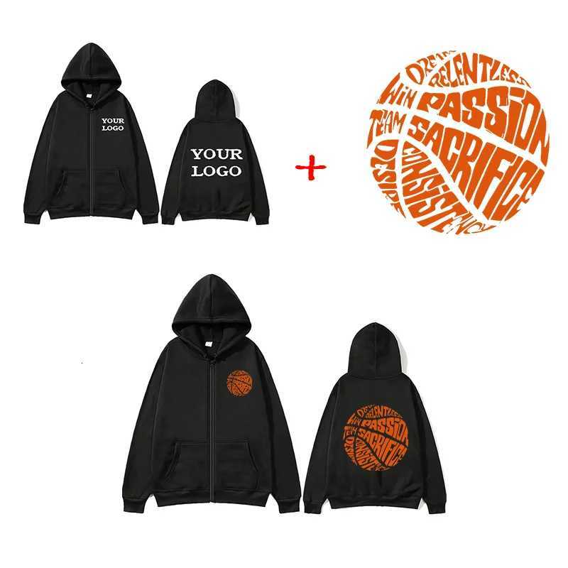 POD customization Custom Printed Hoodies Men and Women Zipper Hooded Sweatshirts Loose Casual Clothing Hooded Cardigans Mens Street HoodiesT251112