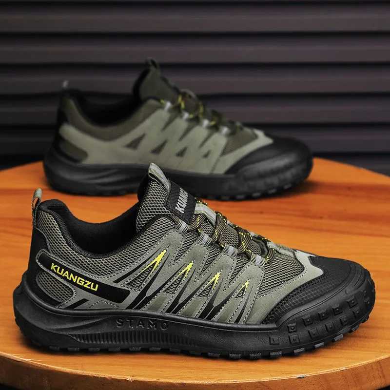 Mens 2025 New Mesh hot Breathable Casual Anti Slip Hiking for hot Men Cfortable Sneakers Lace Up Vcan Shoes Z250411