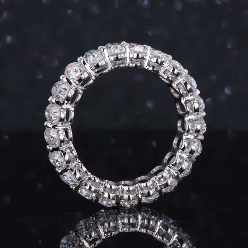 Starsgem Custom Made Jewelry Oval Brilliant Cut 3x5mm Moissanite Engagement Wedding Band Ring