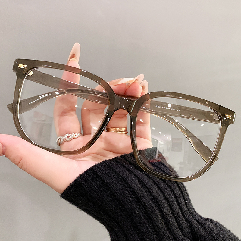 Designer luxury 30377 Ultra-light Plain TR90 Glasses Frame Large Square Full Frame Blue Light Blocking Glasses for Men and Women Fashionable High-end 