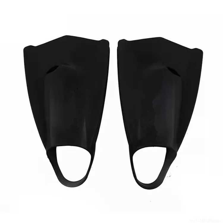 New silicone swimming fins travel size flip cover short inflatable fins comfortable swimming pool swimming training finsY250412