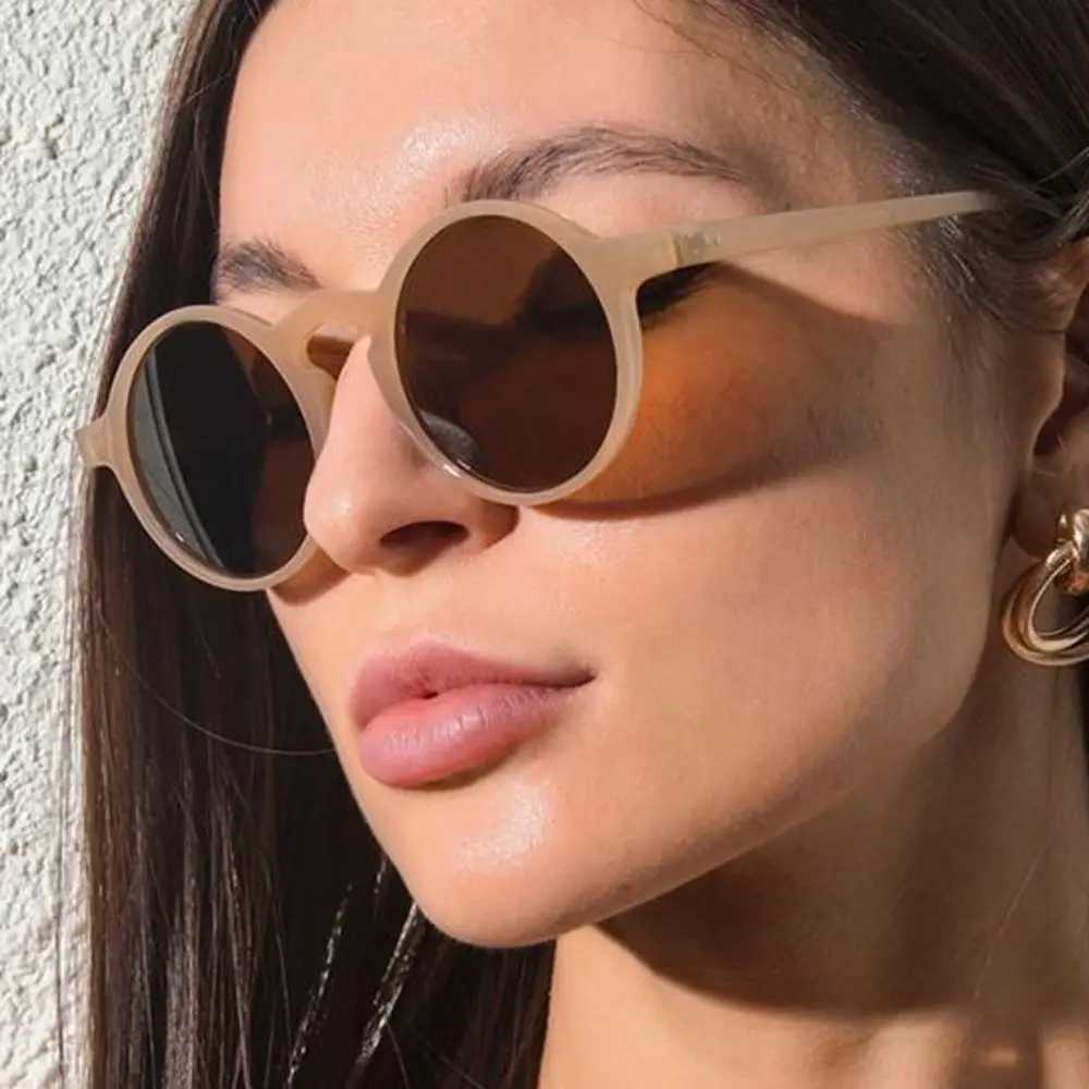 Luxury Round Sunglasses Women Brand Designer Vintage Small Frame Black Sun Glasses Korean Shades Driving Travel Eyewear UV400 Z250411