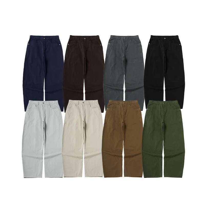Men's Washed Cargo Pants 2024 New Arrivals Vintage Trousers Cotton Loose Casual Pant