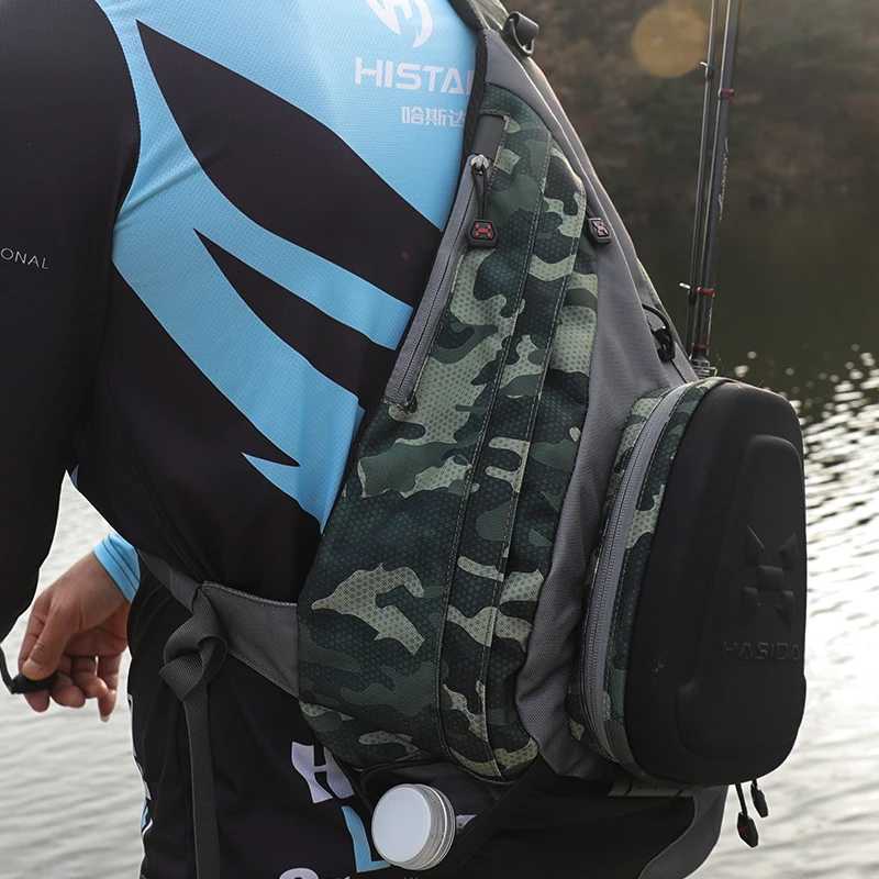 HISTAR Multi-Functional Casting Spinning Rod Zipped Adjustable Shoulder Strap High Quality Sling Messenger Waist Bag Z250411