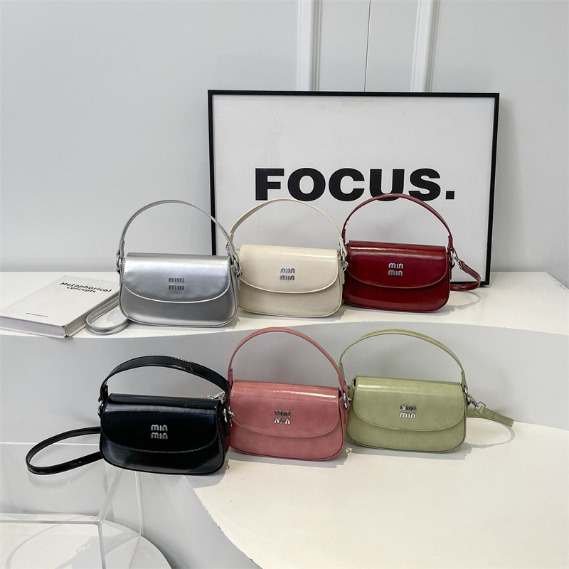 designer bag new trendy letter single-shoulder handbag small and unique design high-end sense small square bag for women