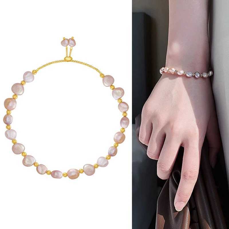 New Baroque Natural Pearl Bracelet For Woman Bracelet Fashion Lady Temperament Bracelet Best Jewelry GiftC250411